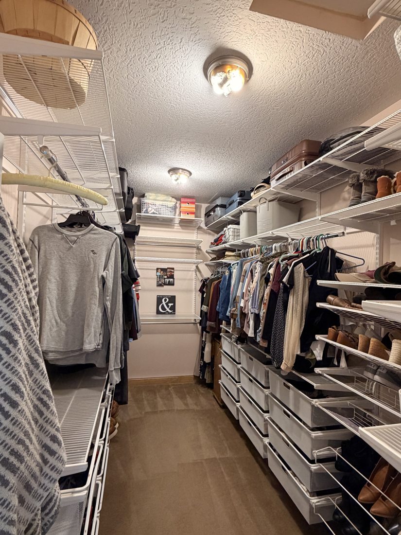 An organized closet
